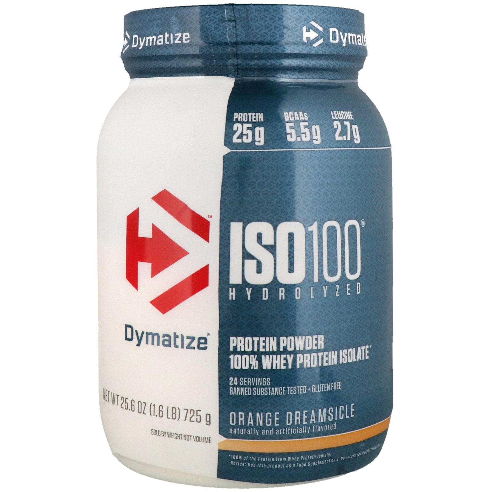 Comprar Dymatize Nutrition, ISO100 Hydrolyzed, 100% Whey Protein Isolate, Orange Dreamsicle, 1.6 lb (725 g)
