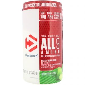 Comprar Dymatize Nutrition, All 9 Amino, Maçã Verde, 450 g (15,87 oz)