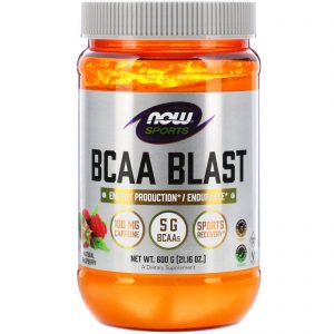 Comprar Now Foods, Sports, BCAA Blast, Natural Raspberry, 21.16 oz (600 g)