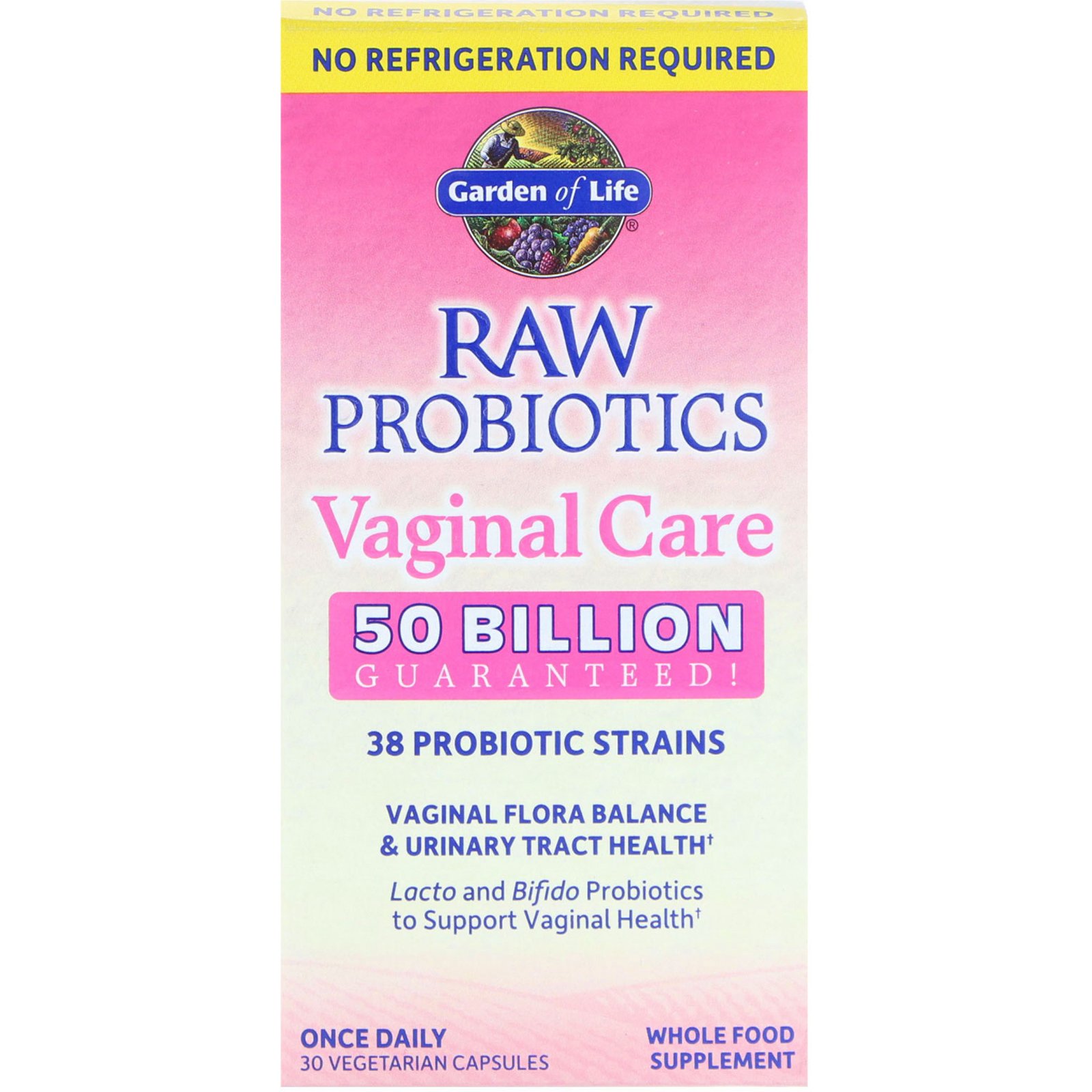 Comprar Garden of Life, Raw Probiotics, Vaginal Care, 30 Cápsulas Vegetais