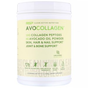 Comprar RSP Nutrition, AvoCollagen, Peptídeos de Colágeno e Óleo de Abacate em Pó, Sem Sabor, 12,7 oz (360 g)