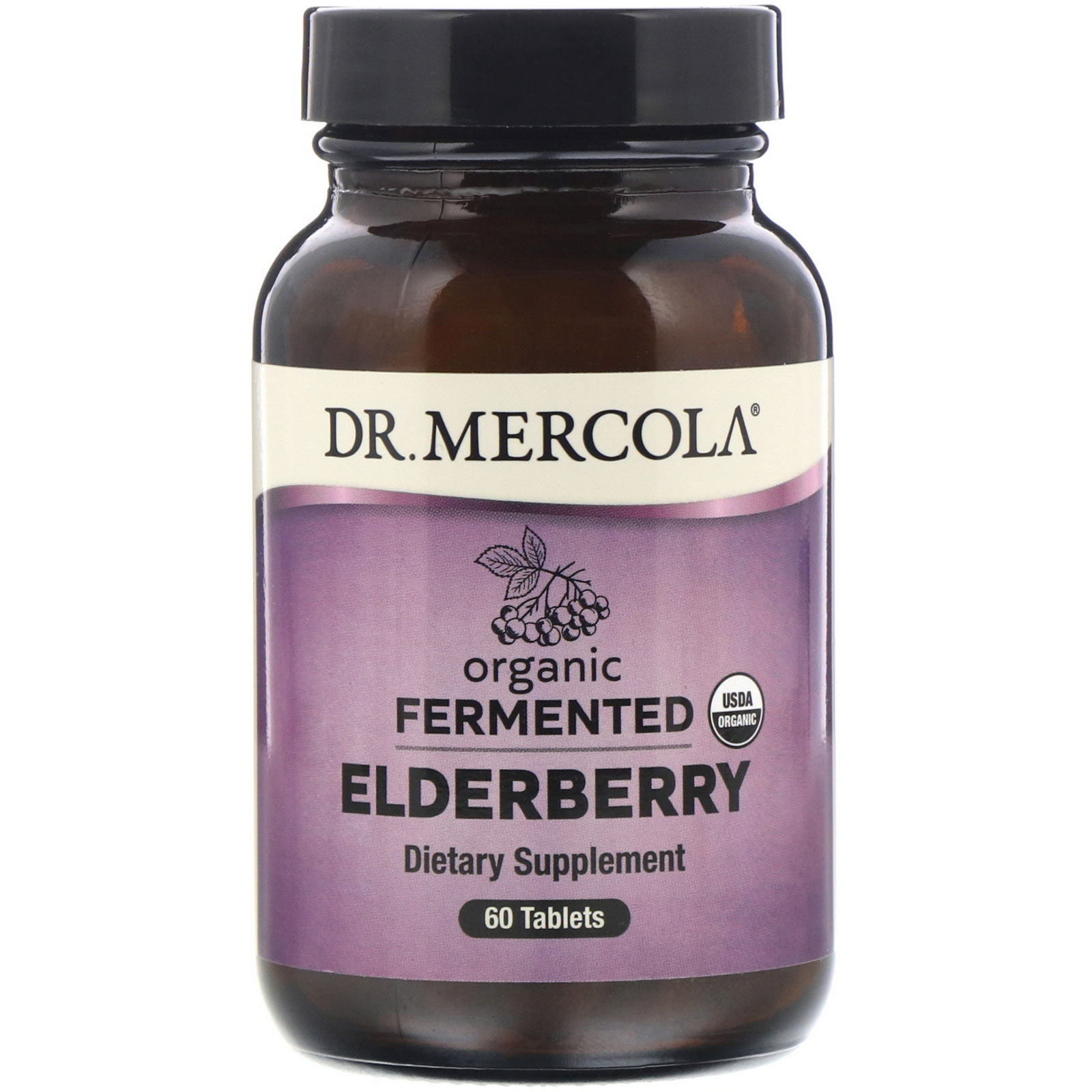 Comprar Dr. Mercola, Sabugueiro Orgânico Fermentado, 60 Comprimidos