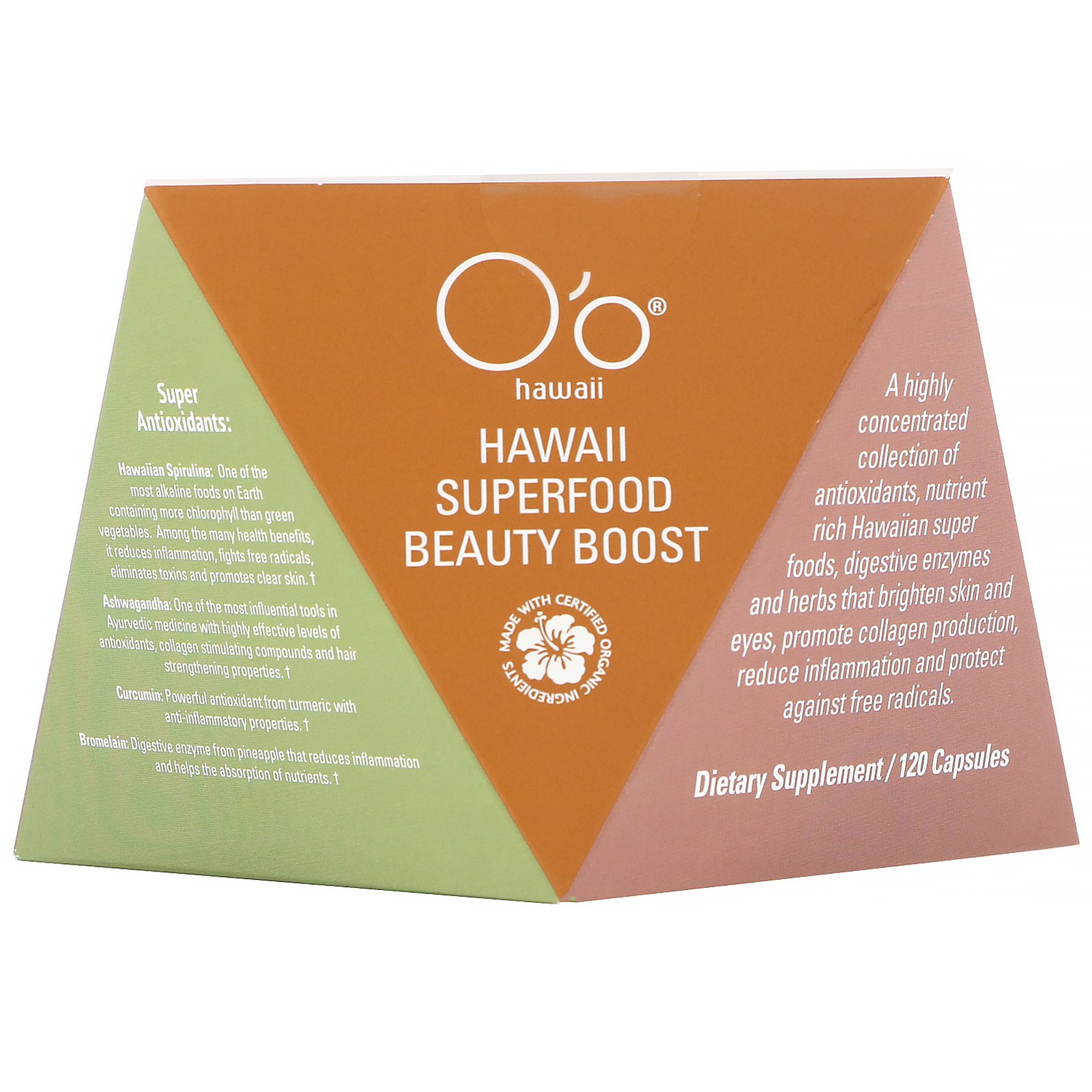 Comprar O'o Hawaii, Hawaii Superfood Beauty Boost, 120 Capsules - Imagem 2