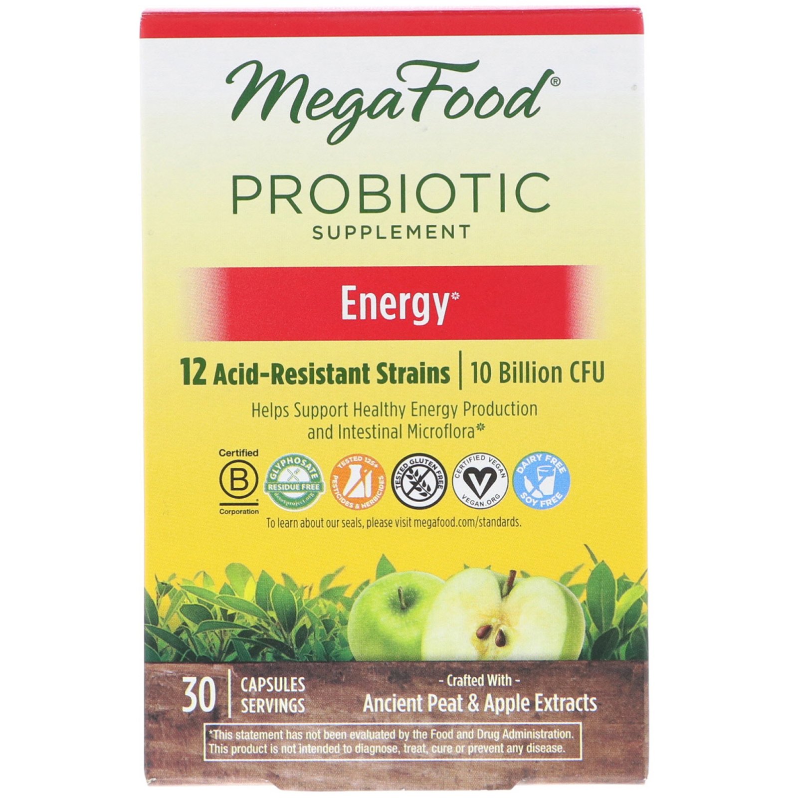 Comprar MegaFood, Suplemento Probiótico, Energia, 30 Cápsulas