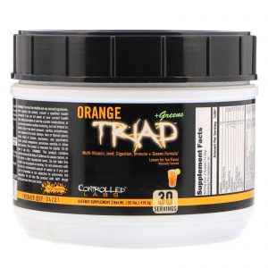 Comprar Controlled Labs, Orange Triad + Greens, Lemon Ice Tea Flavor, 0.92 lbs (418.5 g)