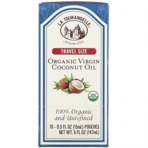 Comprar La Tourangelle, 100% Organic and Unrefined, Organic Virgin Coconut Oil, Travel Size, 10 Pouches, 0.5 fl oz (15 ml) Each