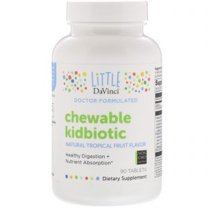Comprar Little DaVinci, Chewable Kidbiotic, Natural Tropical Fruit Flavor, 90 Tablets