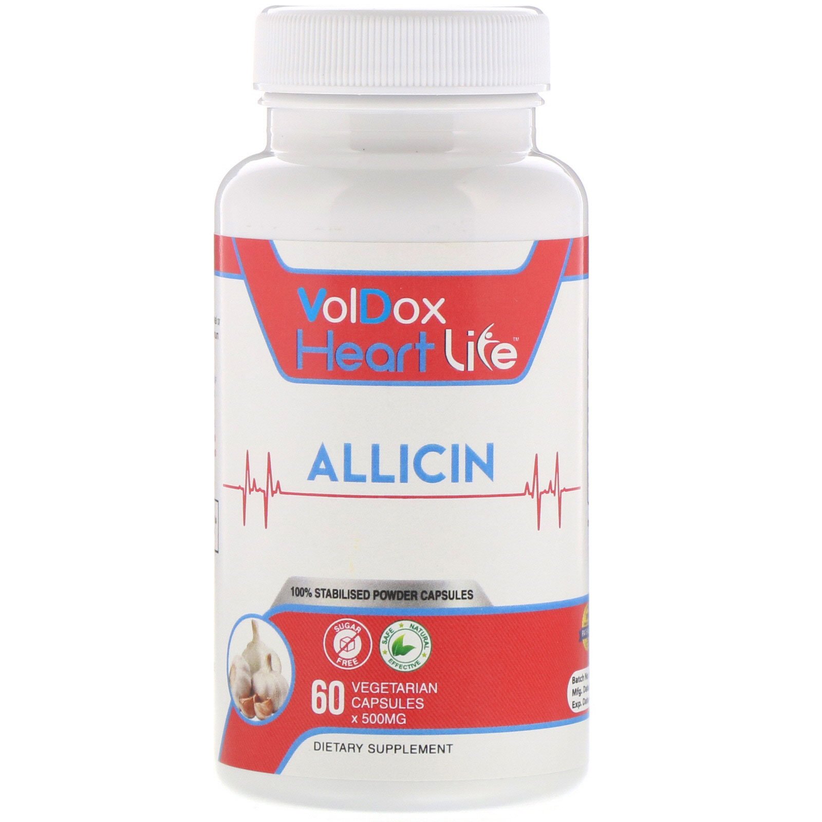 Comprar Allimax, HeartLife, Alicina, 500 mg, 60 Cápsulas Vegetarianas