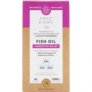 Comprar Enzymedica, Aqua Biome, Fish Oil + Digestive Relief, Lemon Flavor, 1,200 mg, 60 Softgels