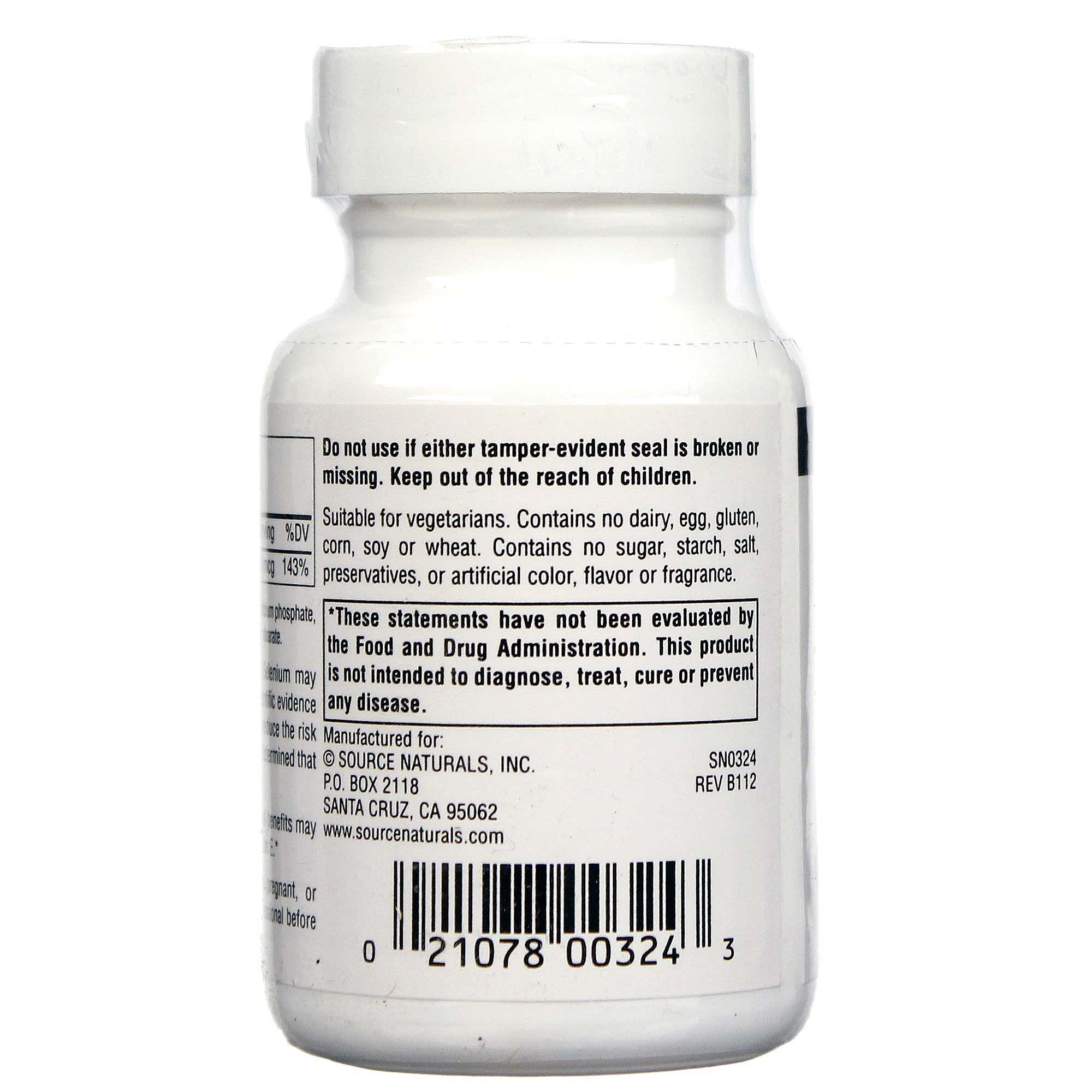 Comprar Source Naturals Selênio 100 mcg 100 Tabletes - Imagem 3