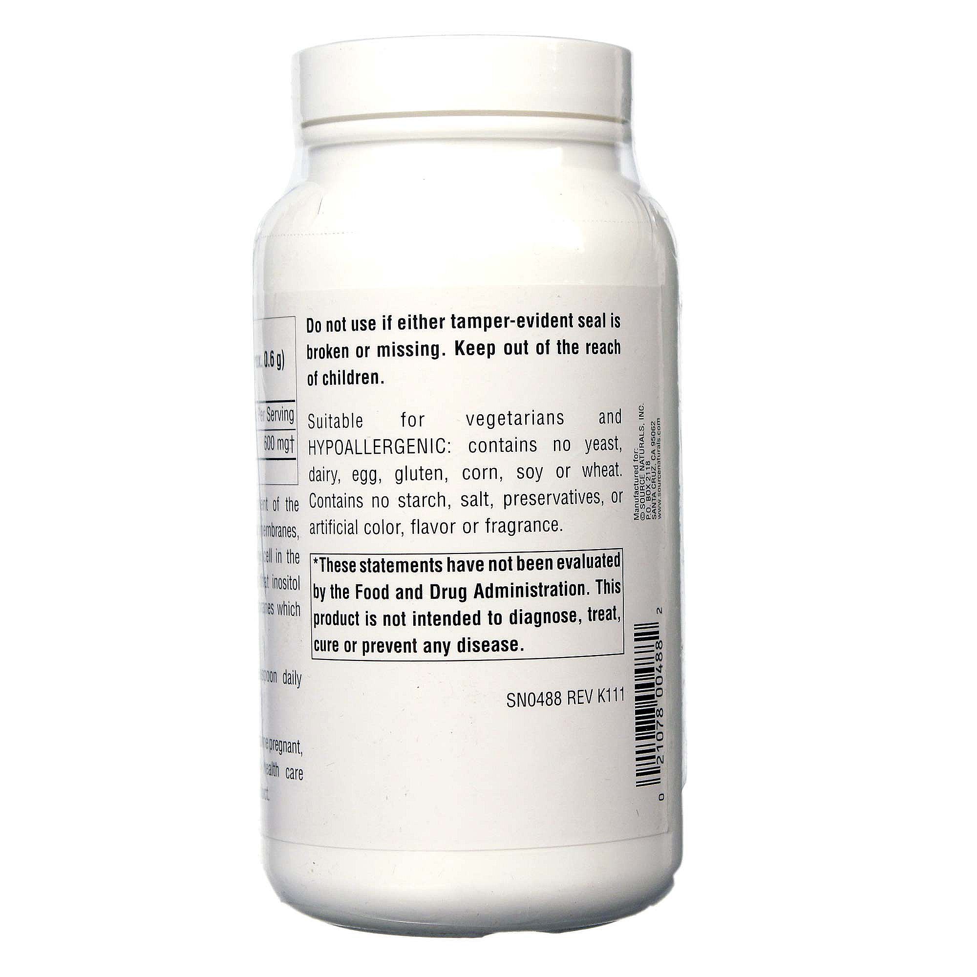 Comprar Source Naturals, Cristais de Inositol - 226.8 g - Imagem 3