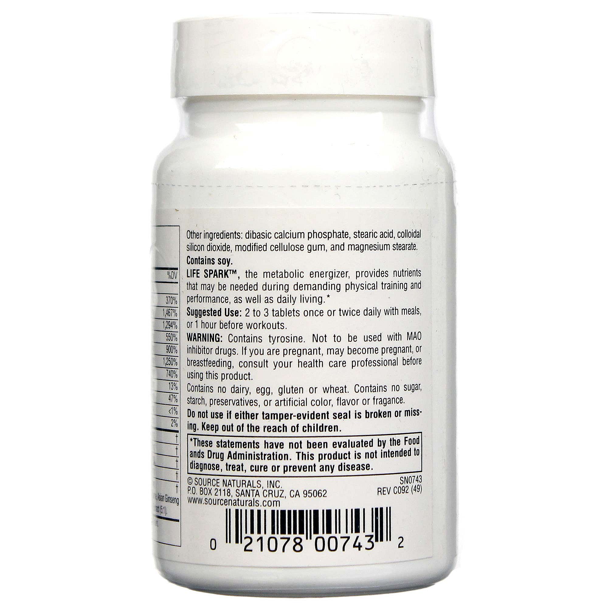 Comprar Source Naturals, Life Spark™ Energizante Metabólico - 60 Tabletes - Imagem 3