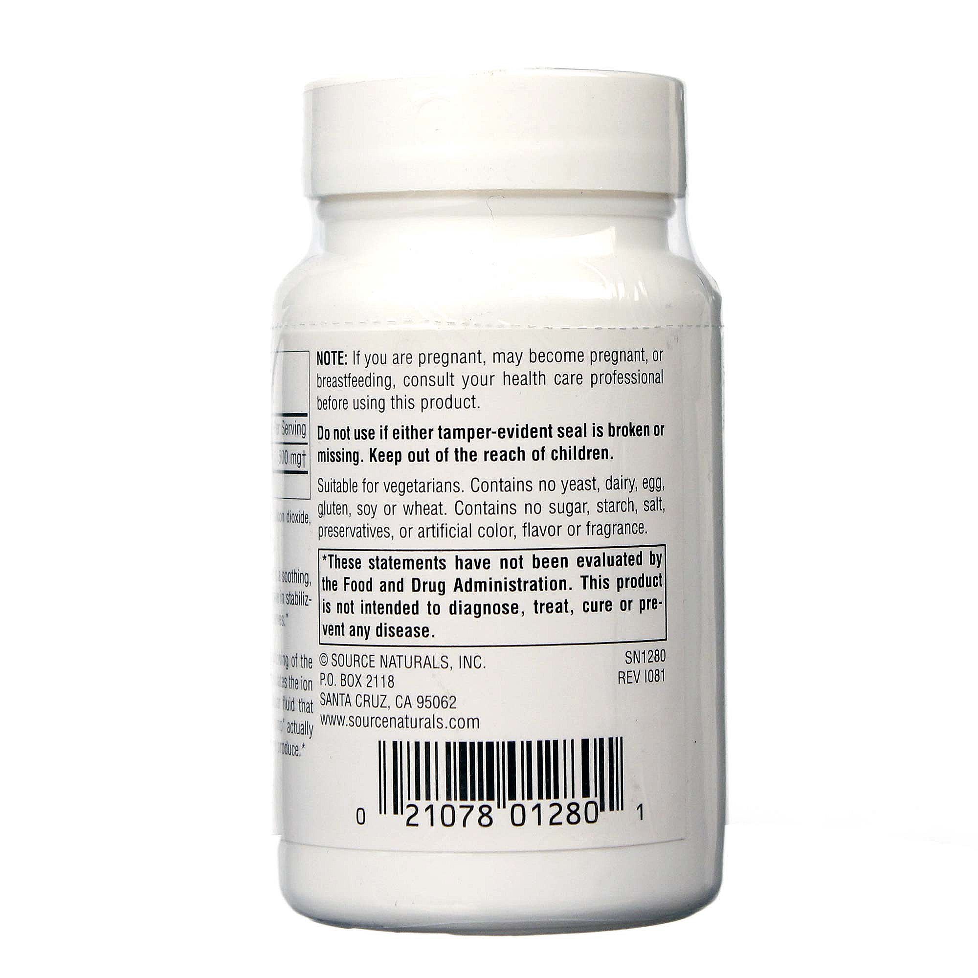 Comprar Source Naturals Taurina 500 mg 60 Tabletes - Imagem 3