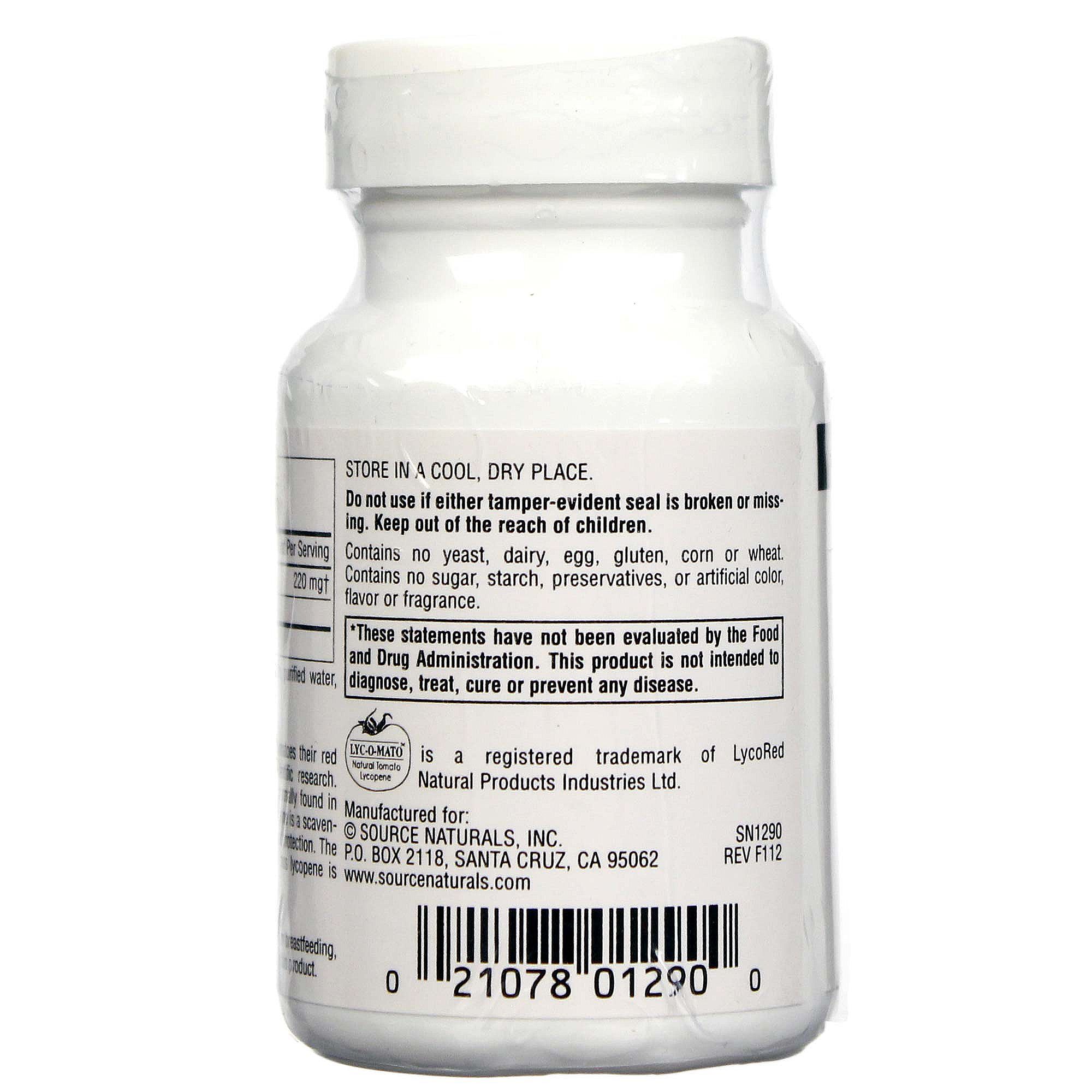 Comprar Source Naturals, Licopeno 15 mg - 30 cápsula de gel - Imagem 3
