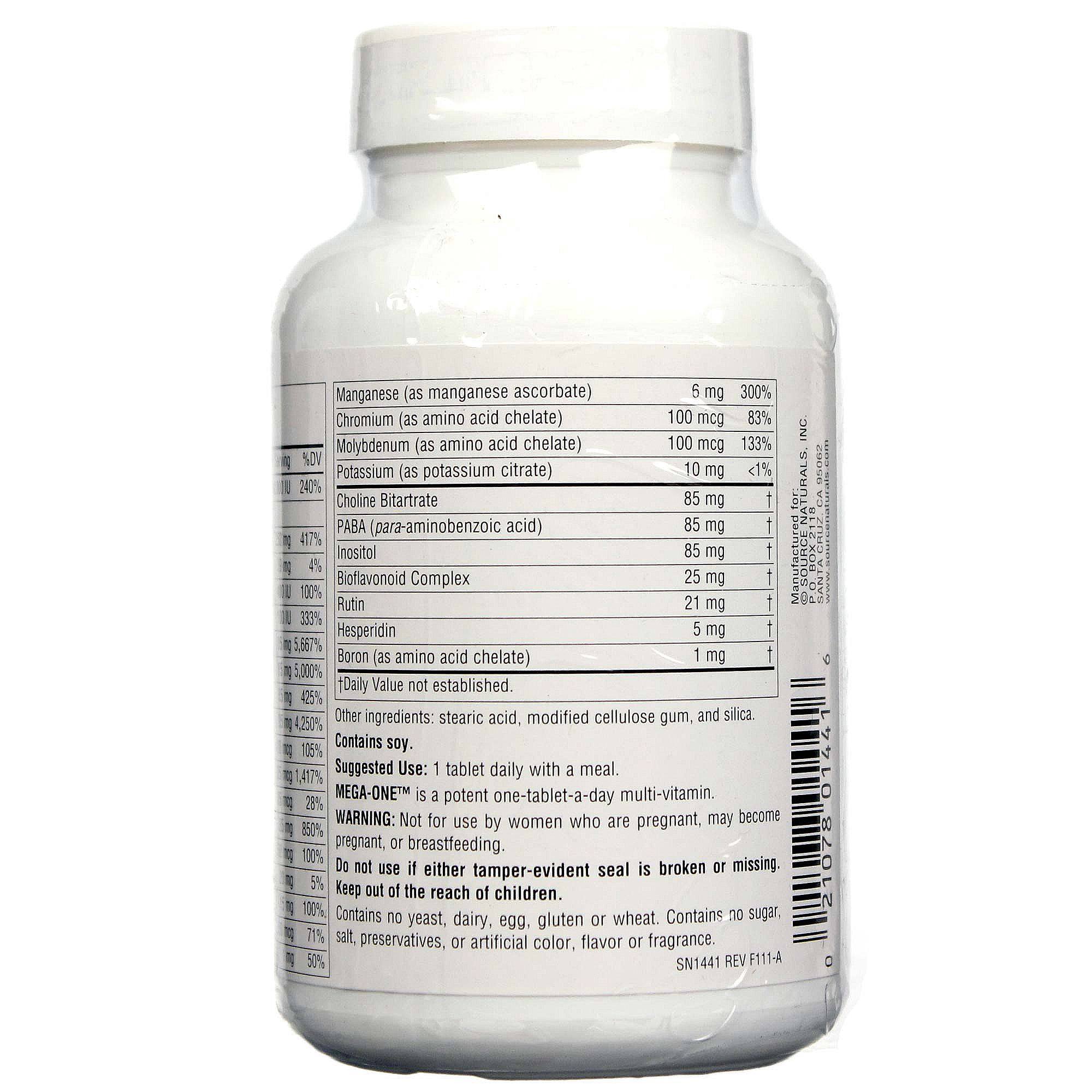 Comprar Source Naturals, Mega-One Múltiplas - 60 Tabletes - Imagem 3