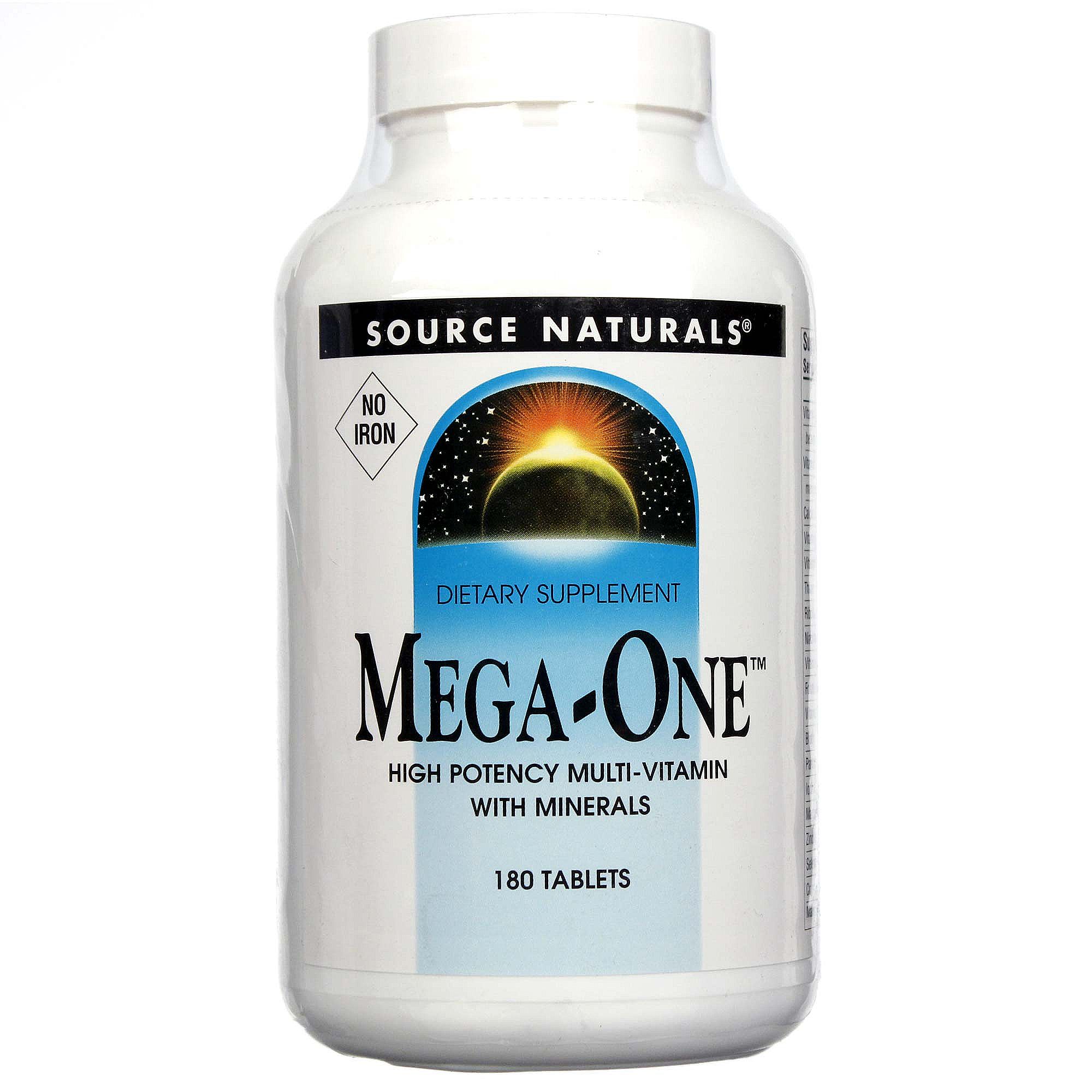 Comprar Source Naturals, Mega-One Multiple Sem Ferro -180 Comprimidos
