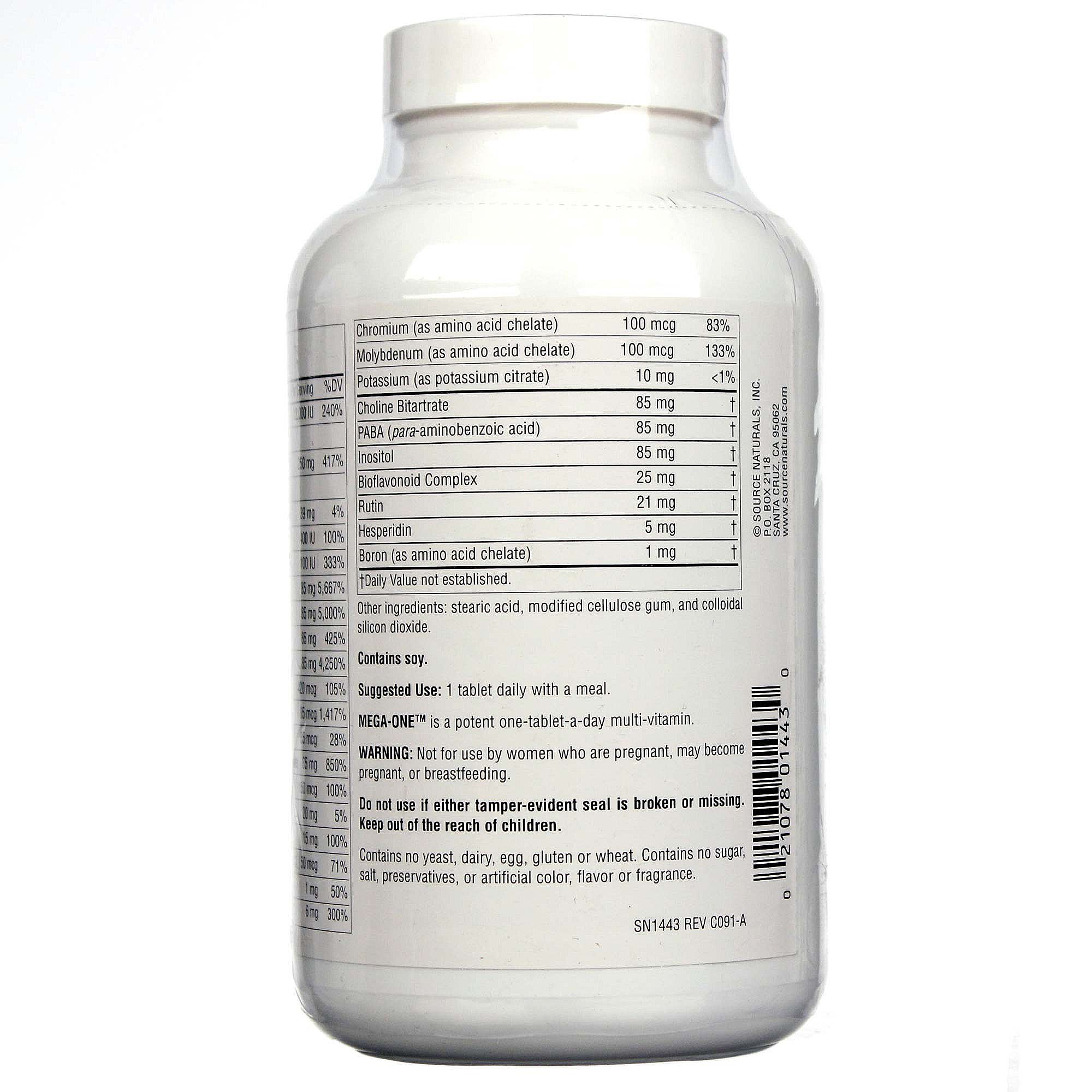 Comprar Source Naturals, Mega-One Multiple Sem Ferro -180 Comprimidos - Imagem 3