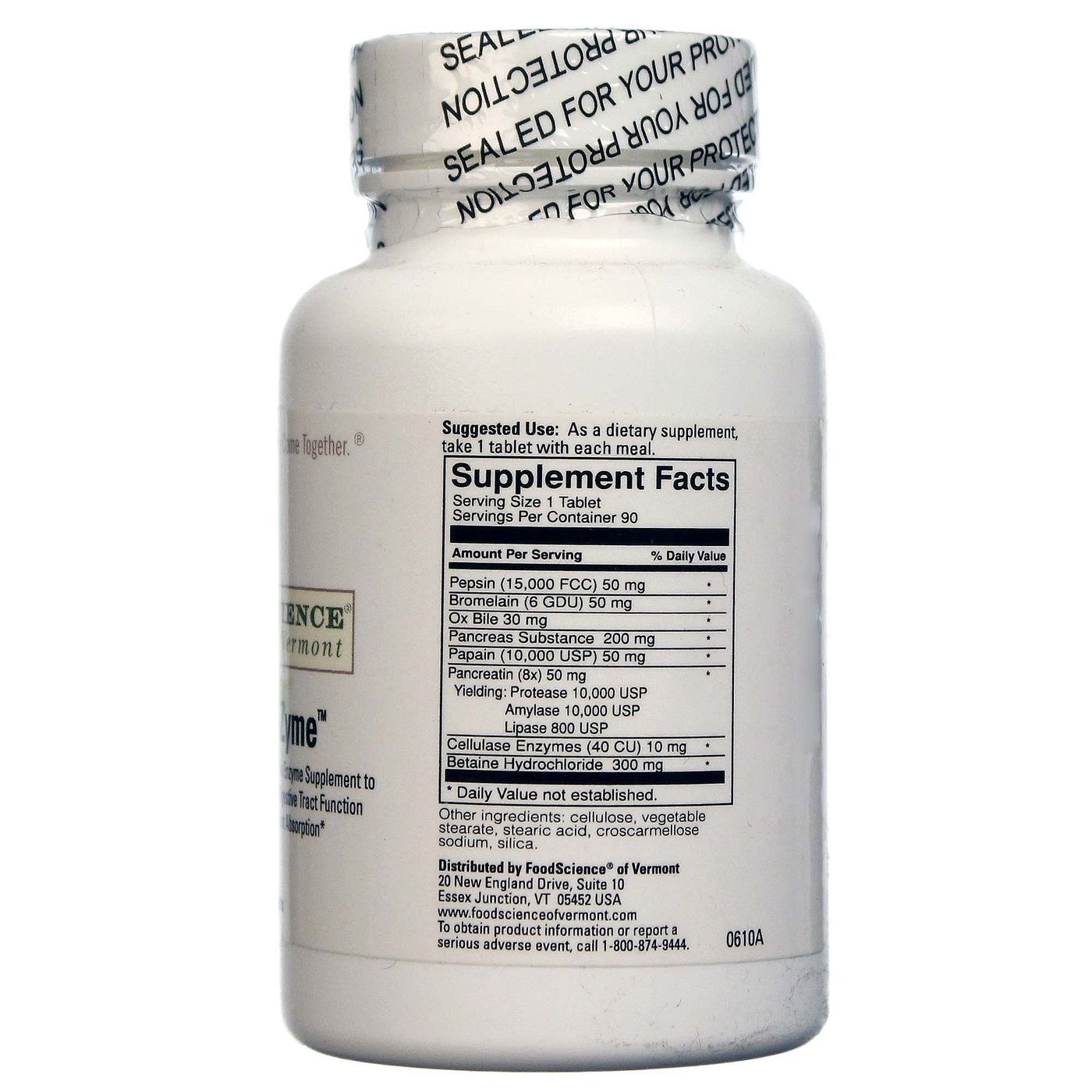 Comprar Food Science of Vermont, All-Zyme™ - 90 Tabletes - Imagem 2