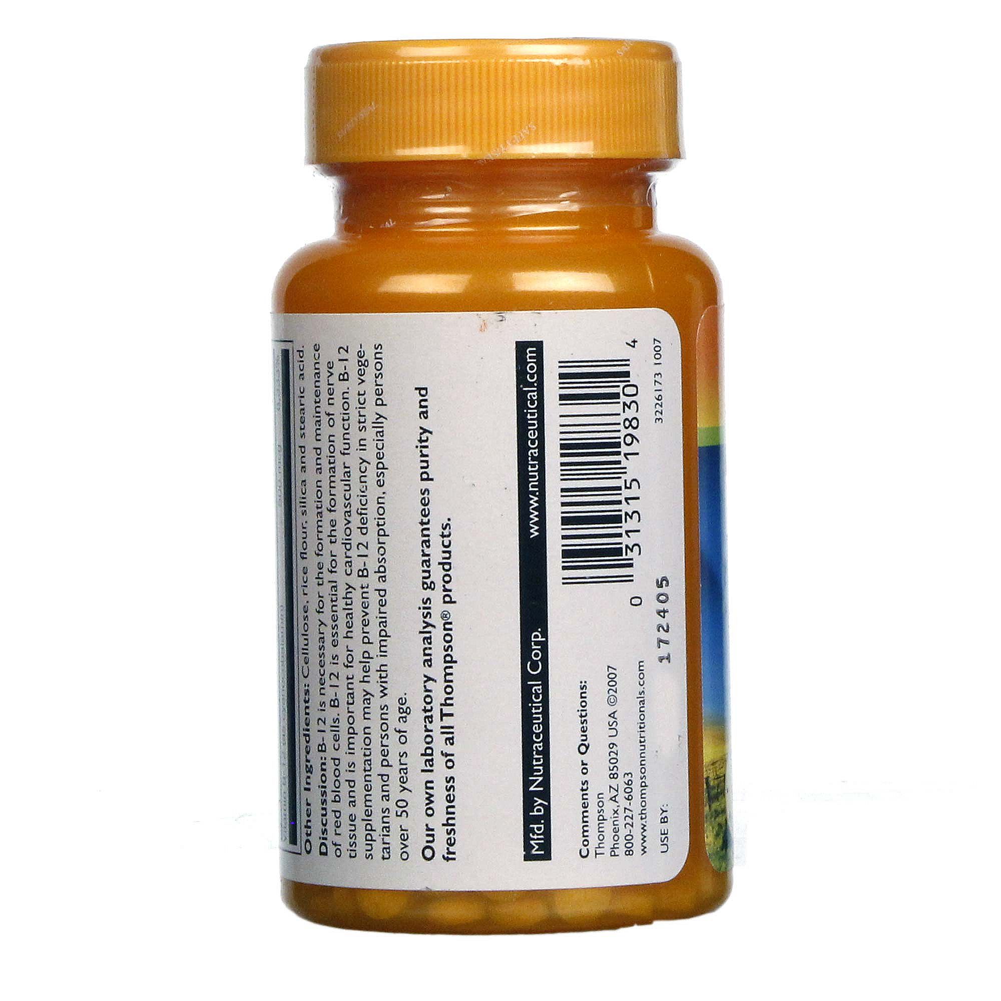 Comprar Thompson B12 500 mcg 90 Tabletes - Imagem 3
