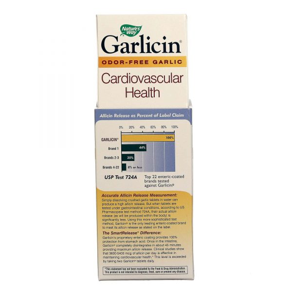 Comprar Nature's Way, Garlicin® Saúde Cardiovascular - 180 Tabletes - Imagem 4