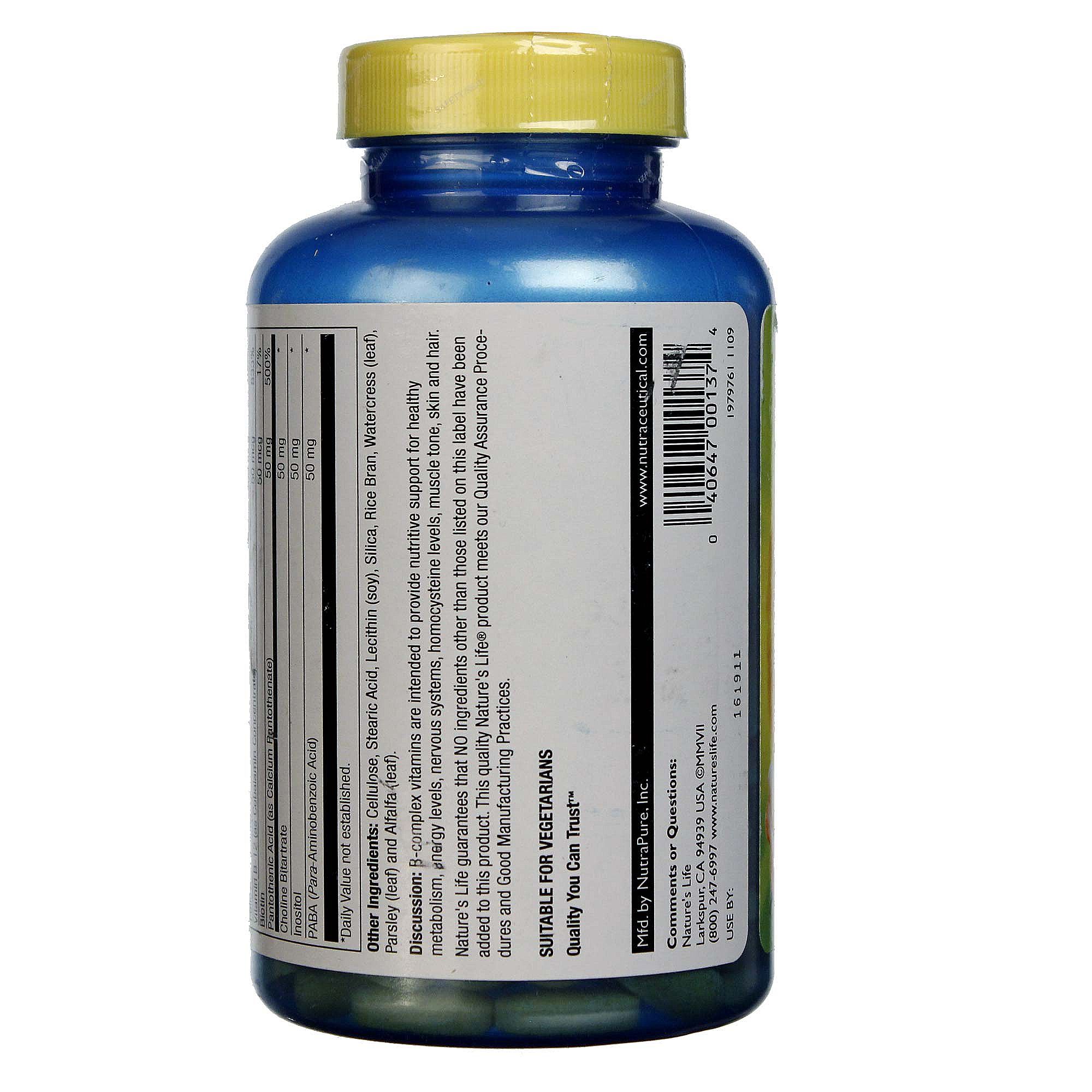 Comprar Nature's Life, Complexo B 50 mg - 250 Tabletes - Imagem 3