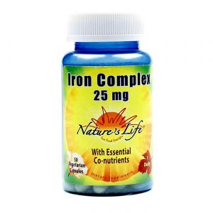 Comprar Nature's Life Complexo de Ferro 25 mg 50 Cápsulas Vegetarianas