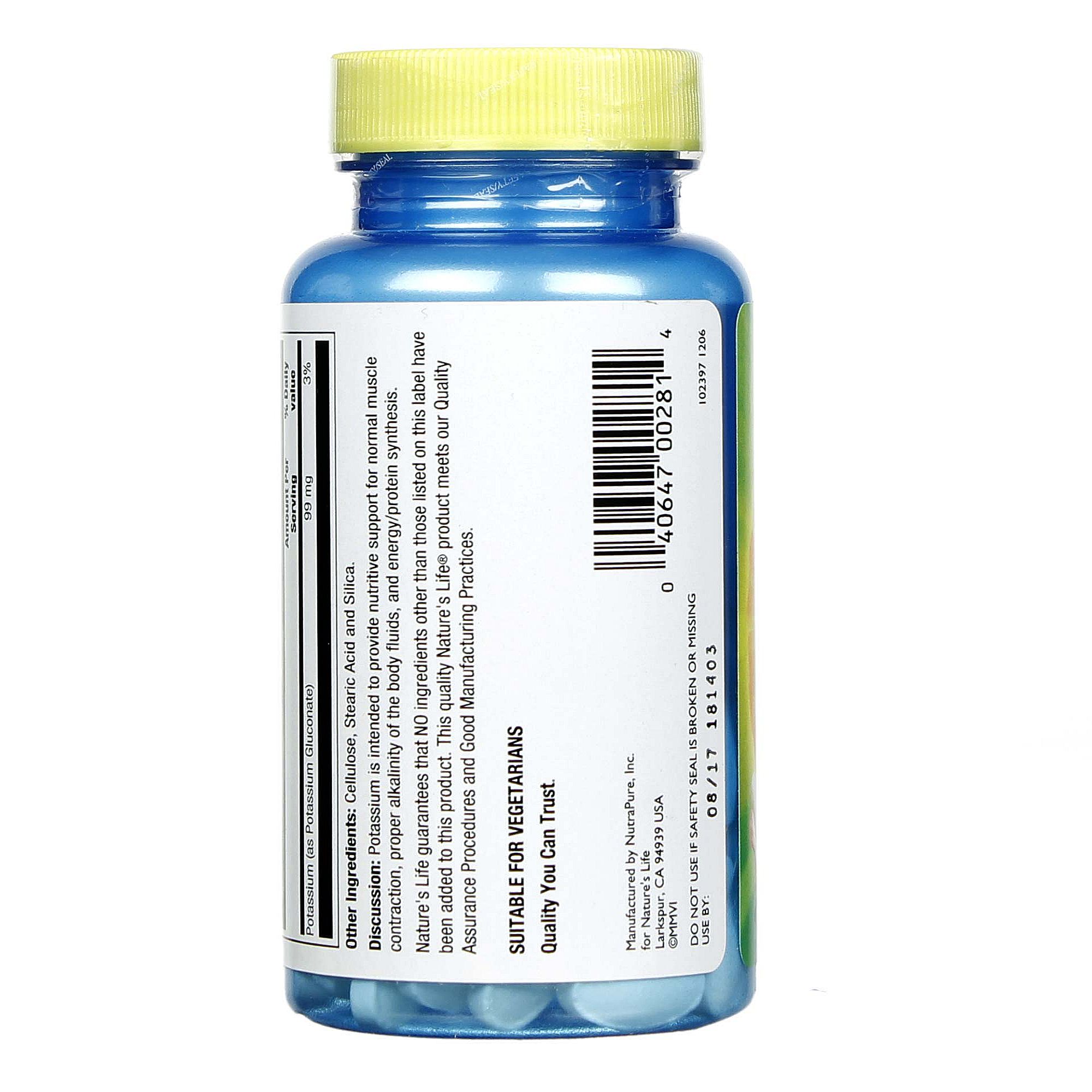 Comprar Nature's Life, Potássio 99 mg - 100 Tabletes - Imagem 3