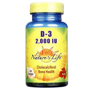 Comprar Nature's Life D-3 2000 IU 120 Cápsulas
