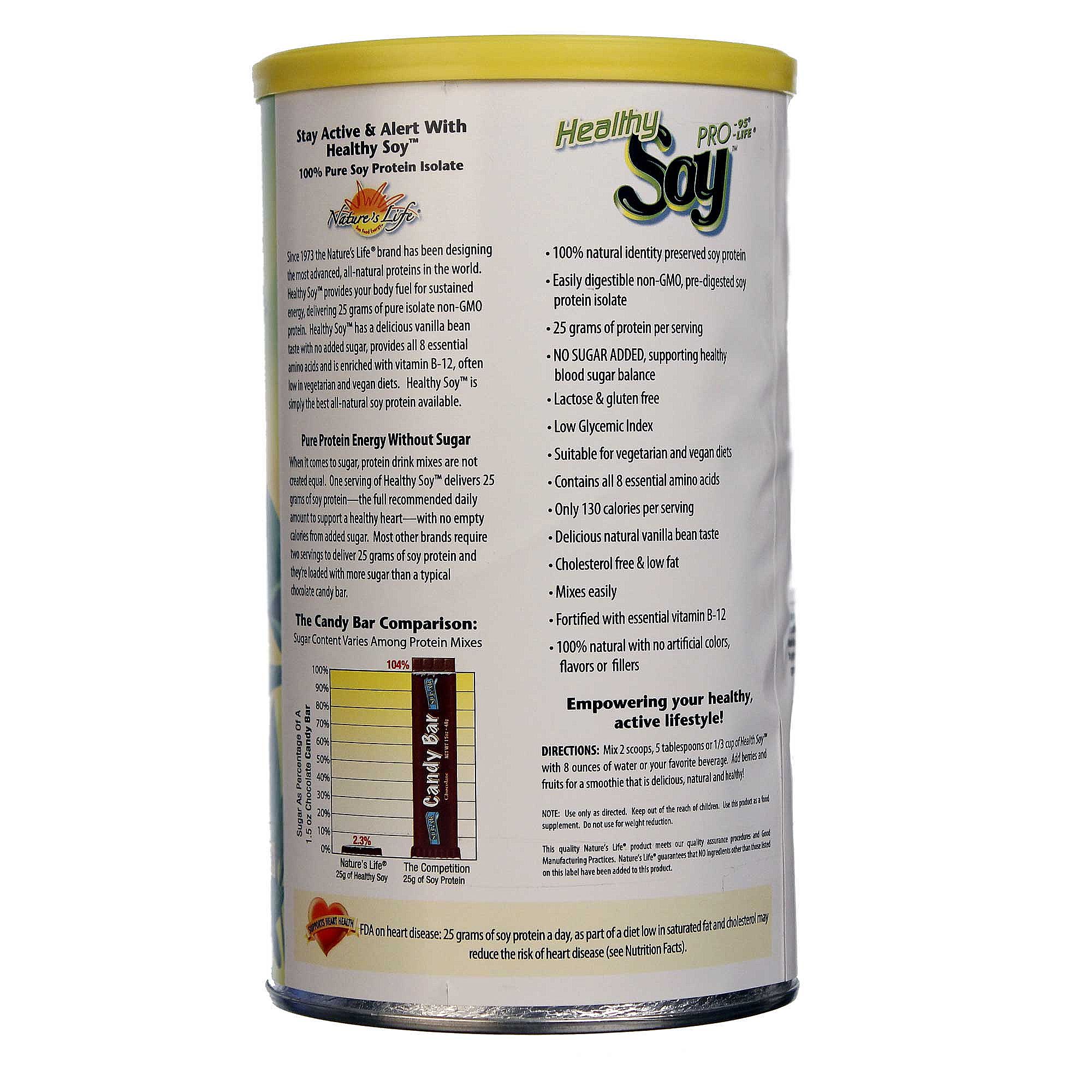 Comprar Nature's Life Soja Saudável Proteína Vanilla Bean 1 lb - Imagem 2