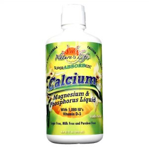 Comprar Nature's Life Cálcio, magnésio e fósforo líquido Vanilla 32 fl oz