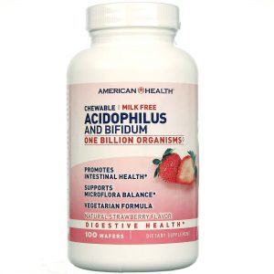 Comprar American Health, Acidophilus, Morango - 100 Pastilhas Mastigáveis