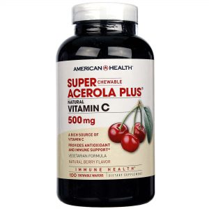 Comprar American Health, Super Acerola mais 500 mg - 100 ​​Wafers Mastigáveis