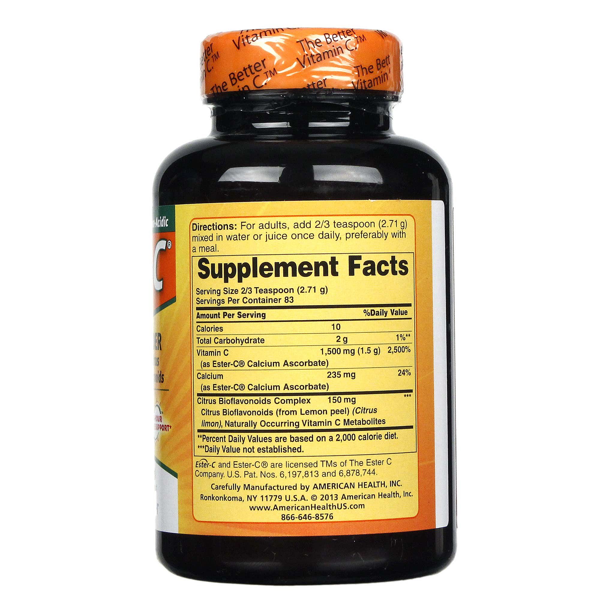 Comprar American Health, Vitamina C Ester C® em Pó com Citrus Bioflavonóides - 226,8 g - Imagem 2