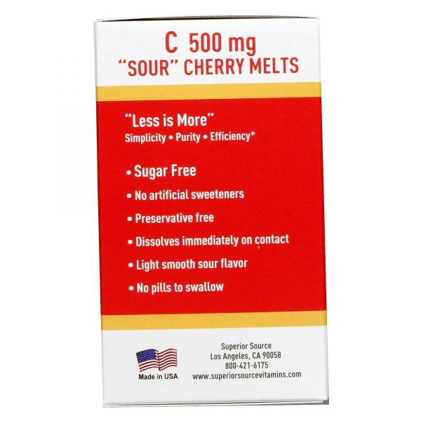 Comprar Superior Source, Vitamina C 500 mg, Cereja - 90 Tabletes - Imagem 4