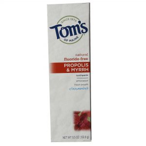Comprar Tom's of Maine, Pasta de Dentes de Própolis e Mirra (sem Flúor) - 5,5 oz (155,9g)