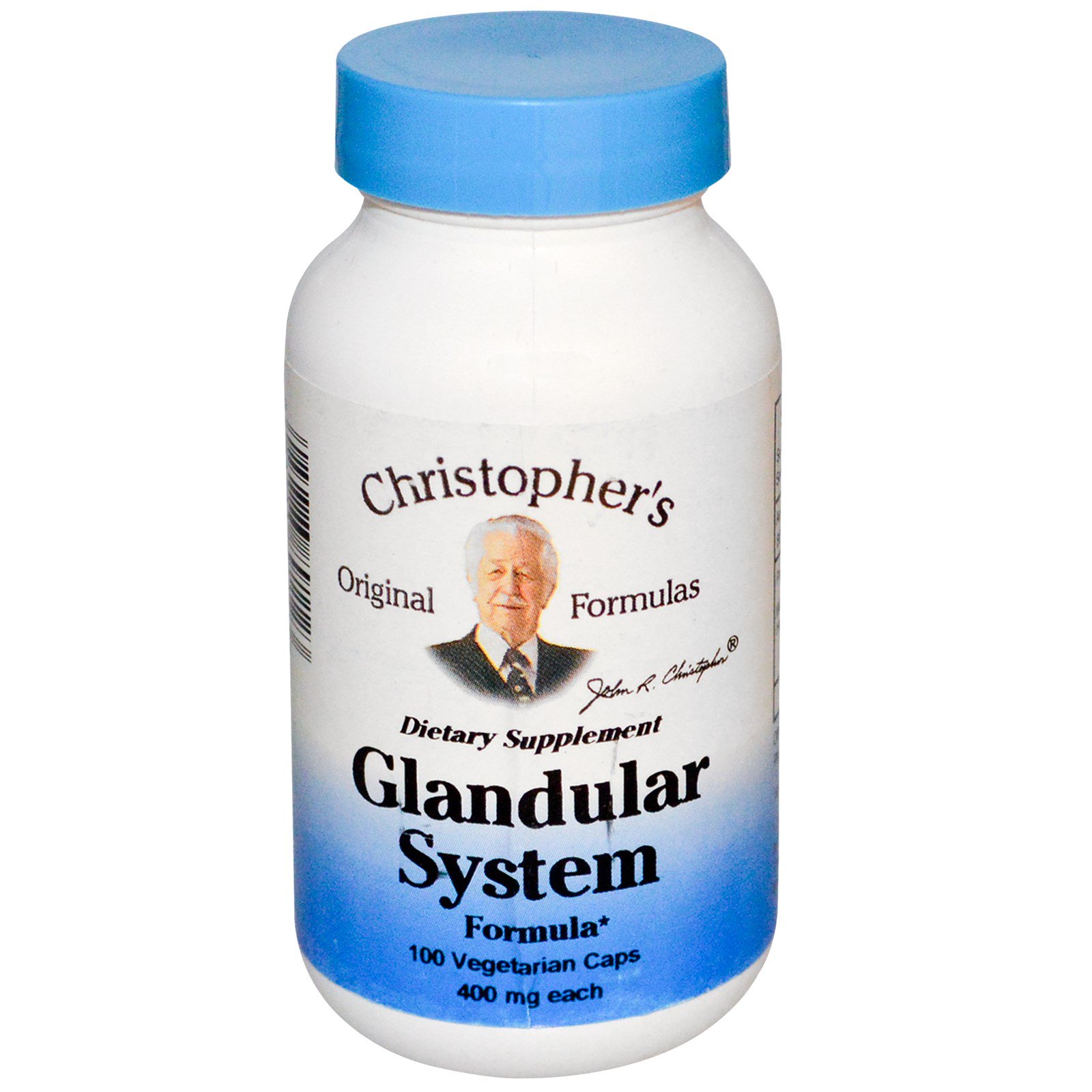 Comprar Christopher's Original Formulas, Glandular System Formula, 400 mg, 100 Vegetarian Caps