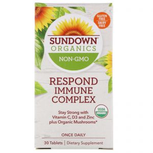 Comprar Sundown Organics, Respond Complexo Imunológico, 30 Comprimidos
