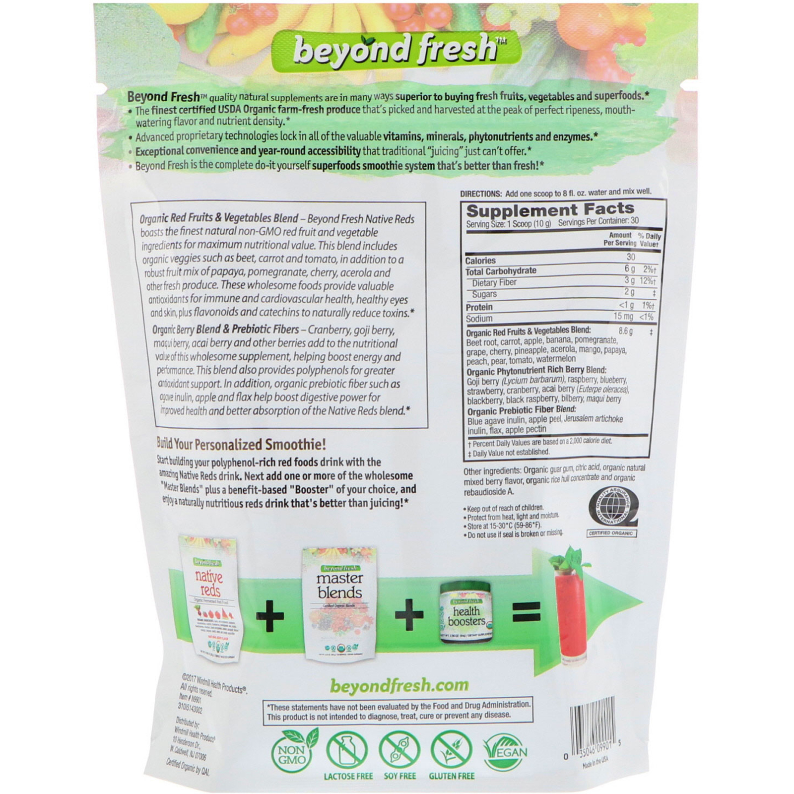 Comprar Beyond Fresh, Native Reds, Superalimentos Vermelhos Orgânicos, Sabor Natural de Frutas Vermelhas, 10,58 oz (300 g) - Imagem 2