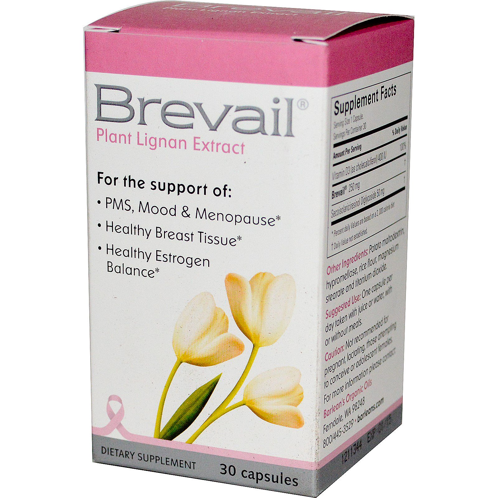 Comprar Barlean's, Extrato de Lignana de Planta Brevail, 30 Cápsulas