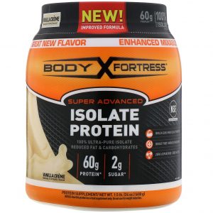 Comprar Body Fortress, Isolado de Proteína Super Avançado, Creme de Baunilha, 1,5 lb (680 g)