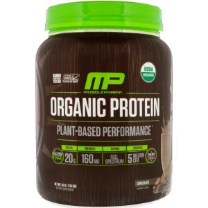 Comprar MusclePharm, Proteína Orgânica Baseada em Plantas, Chocolate, 1,35 lbs (611 g)