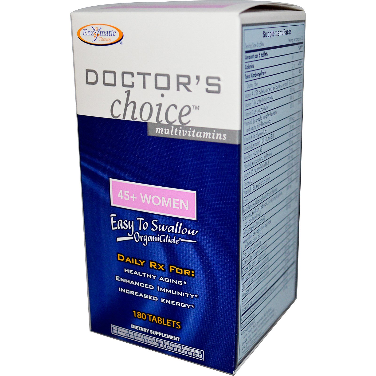Comprar Enzymatic Therapy, Doctor's Choice Multivitamínico, Mulheres 45+, 180 tabletes