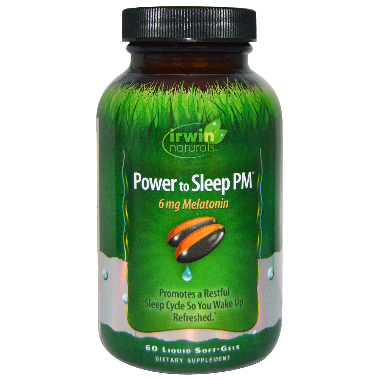 Comprar Irwin Naturals, Poder para Dormir à Noite, Melatonina 6 mg, 60 Cápsulas Líquidas