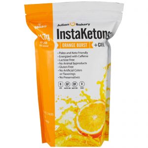 Comprar Julian Bakery, InstaKetones, Explosão de Laranja + Cafeína, 1.16 lbs (525 g)