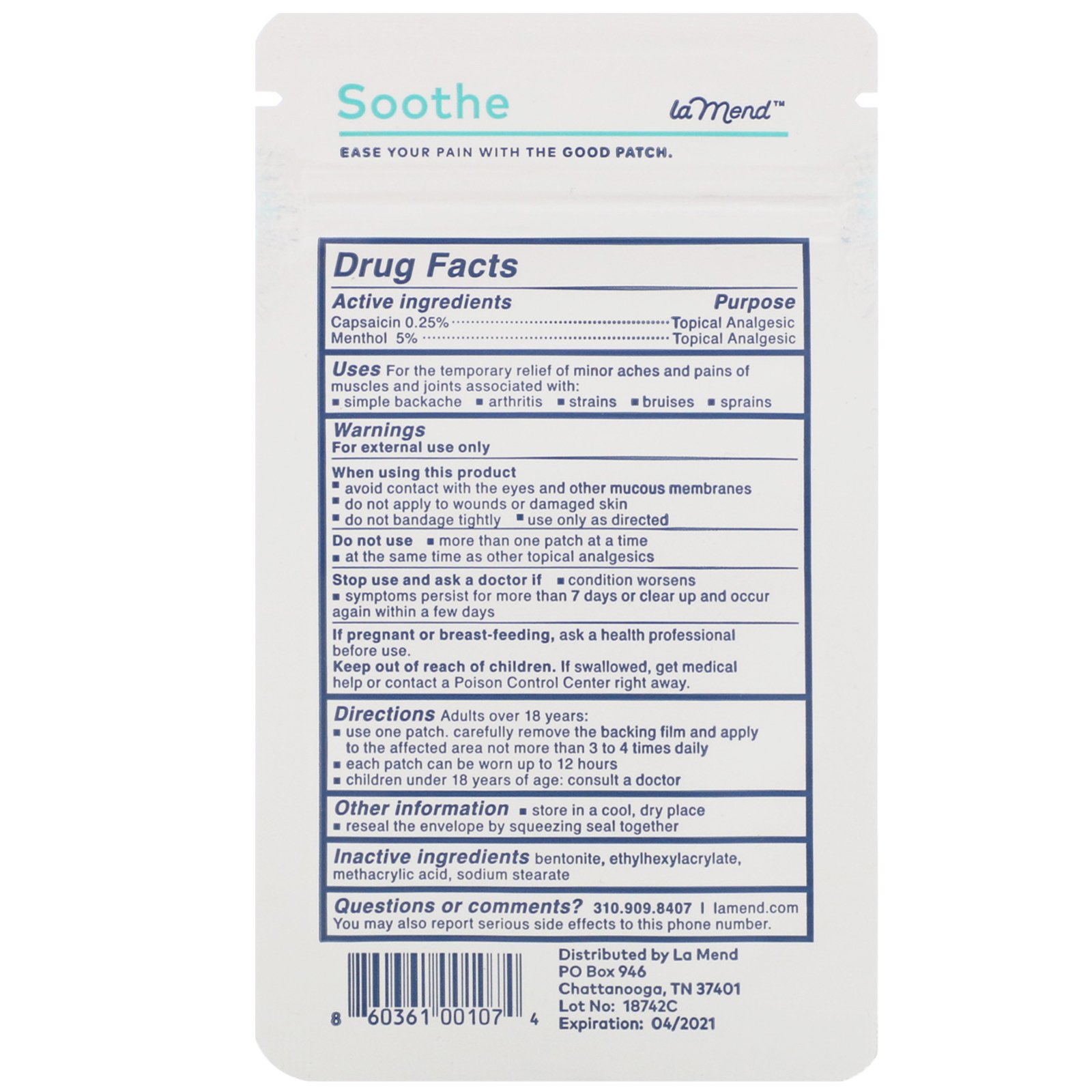 Comprar The Good Patch, Soothe, 4 Patches - Imagem 2