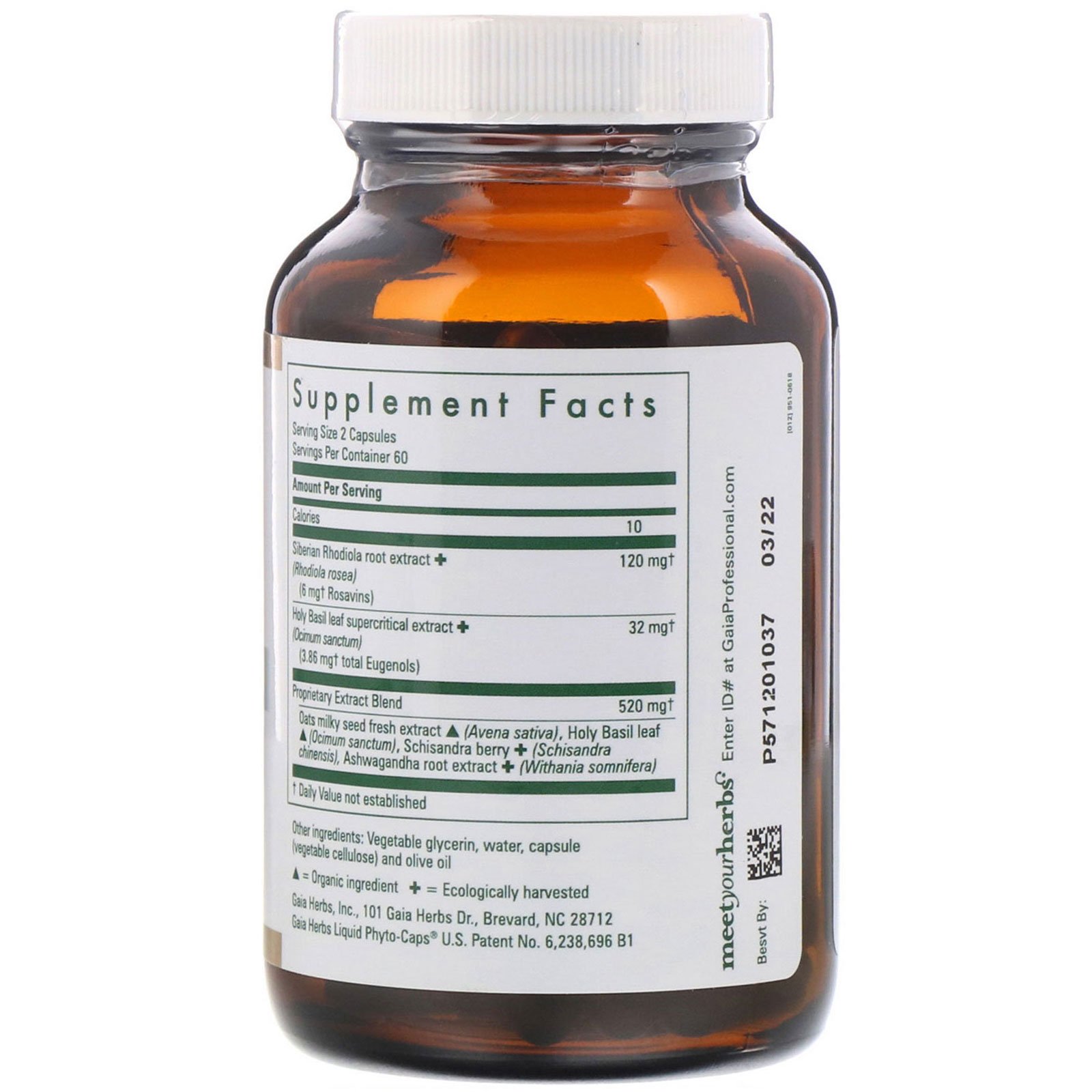 Comprar Gaia Herbs Professional Solutions, HPA Axis, Manutenção Diurna, 120 Cápsulas Líquidas - Imagem 2