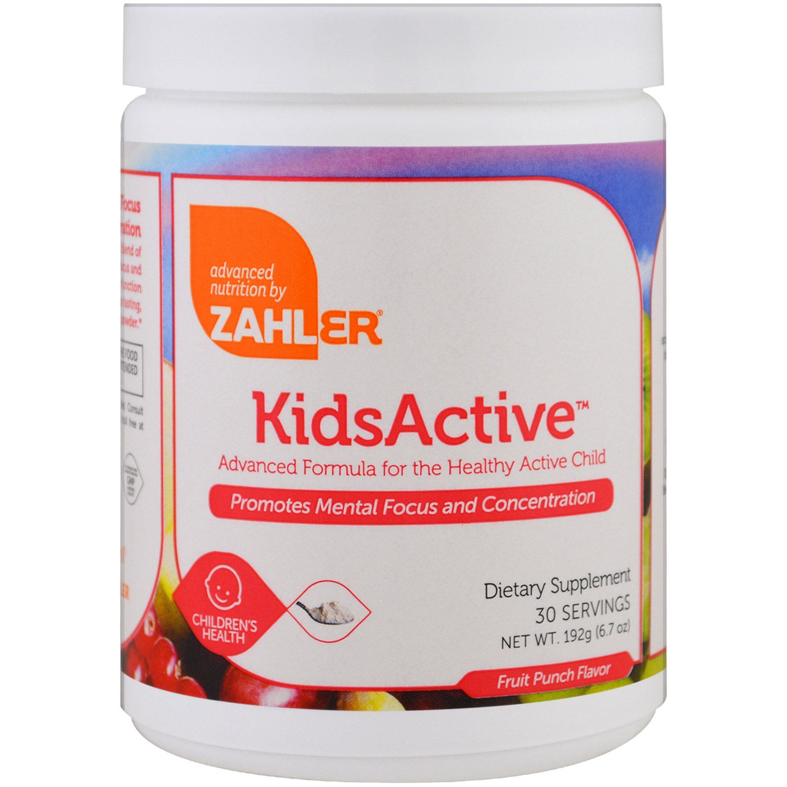 Comprar Zahler, Kids Active, Fórmula Avançada para Crianças Ativas e Saudáveis, Ponche de Frutas, 192 g (6,7 oz)