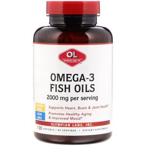 Comprar Olympian Labs, Omega-3 Fish Oils, 2,000 mg, 120 Softgels