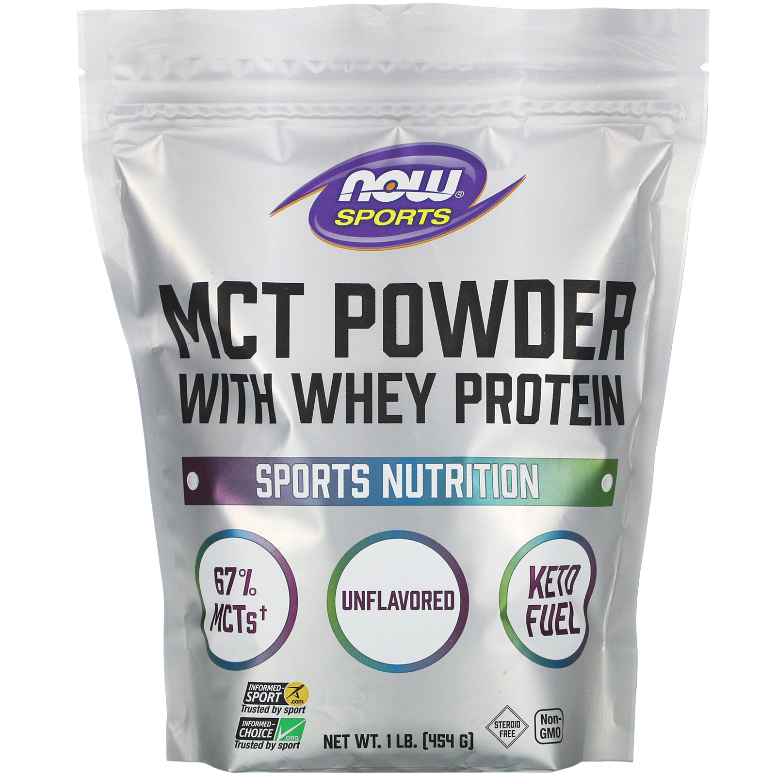 Comprar Now Foods, Sports, MCT Powder with Whey Protein, Unflavored, 1 lb (454 g)