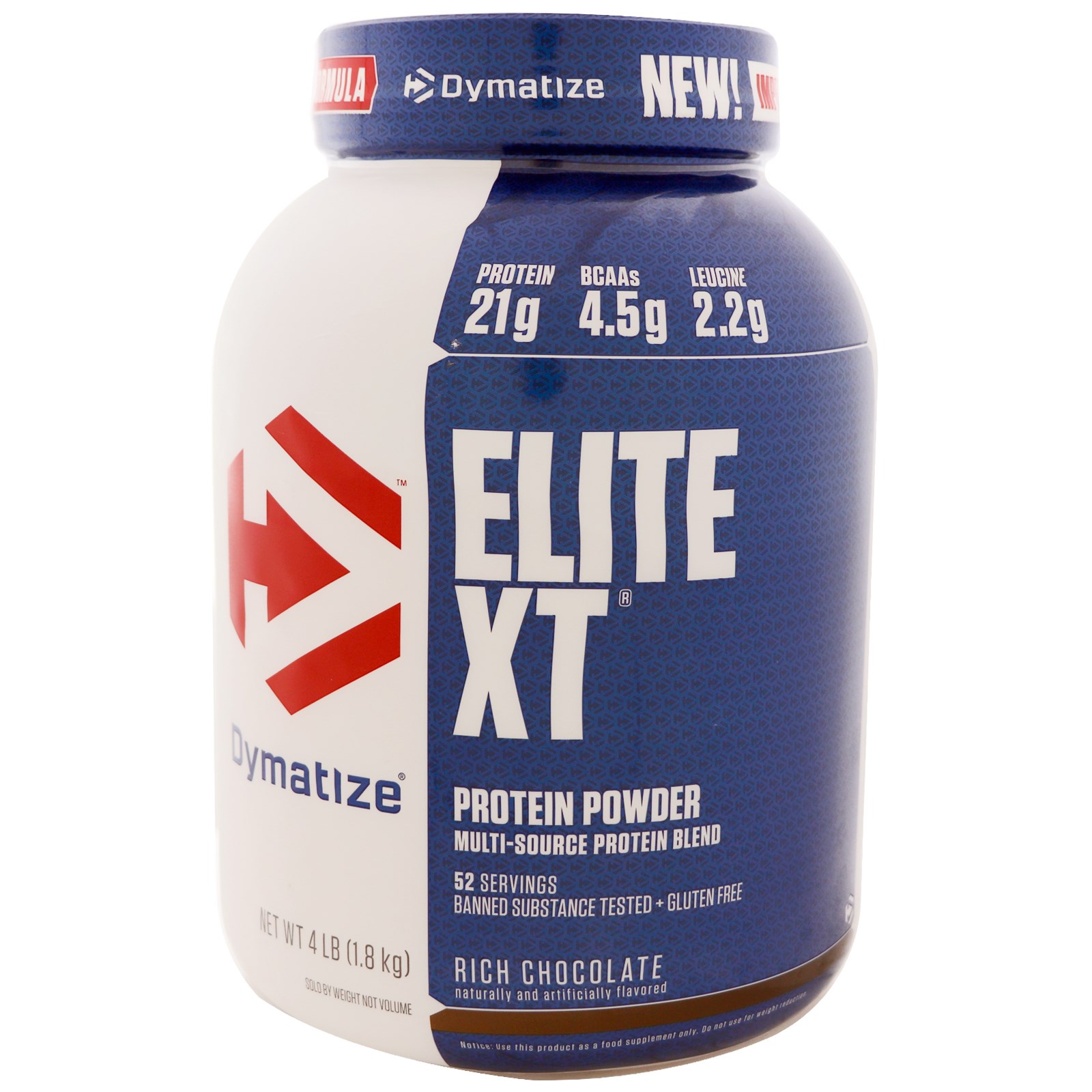 Comprar Dymatize Nutrition, Elite XT, Pó de Proteína, Chocolate Rico, 4 lbs. (1,8 kg)